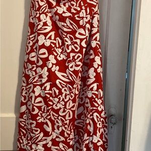 Petal & Pup Red and White Floral Maxi Dress